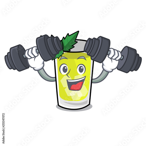 Fitness mint julep character cartoon