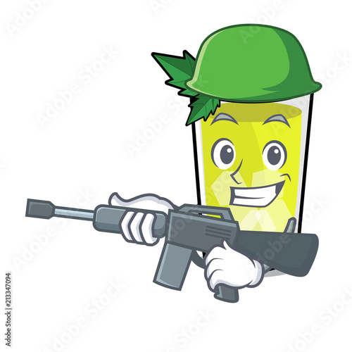 Army mint julep character cartoon