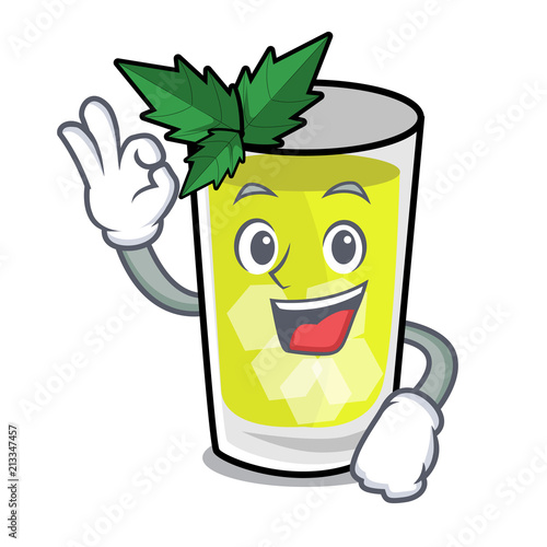 Okay mint julep character cartoon