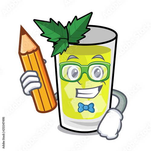 Student mint julep character cartoon