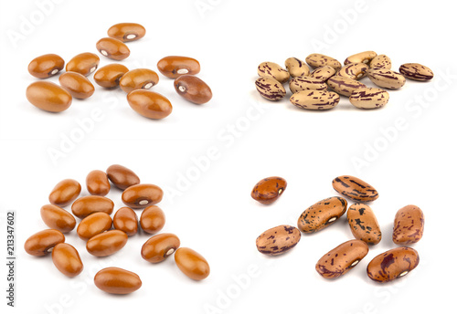 Haricot beans isolated on white background