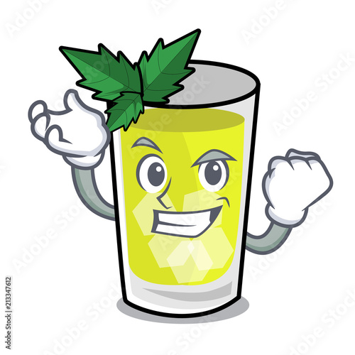 Successful mint julep character cartoon