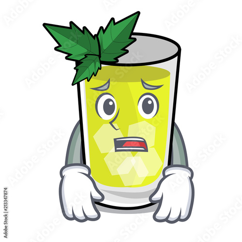 Afraid mint julep mascot cartoon