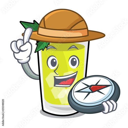 Explorer mint julep mascot cartoon