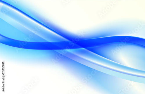 Abstract blue background, futuristic wavy design.