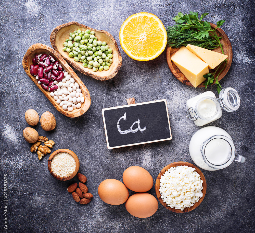 Set of food that is rich in calcium. Set of food that is rich in calcium.
