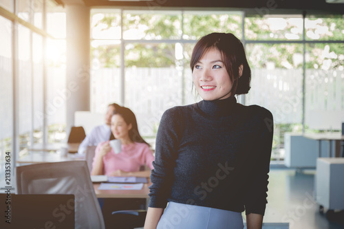 Smile of business women at a business meeting in meeting room. Business training concept. © A Stockphoto