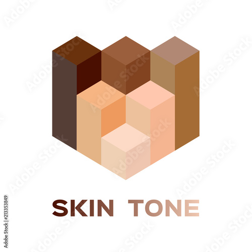 skin tone icon color . vector