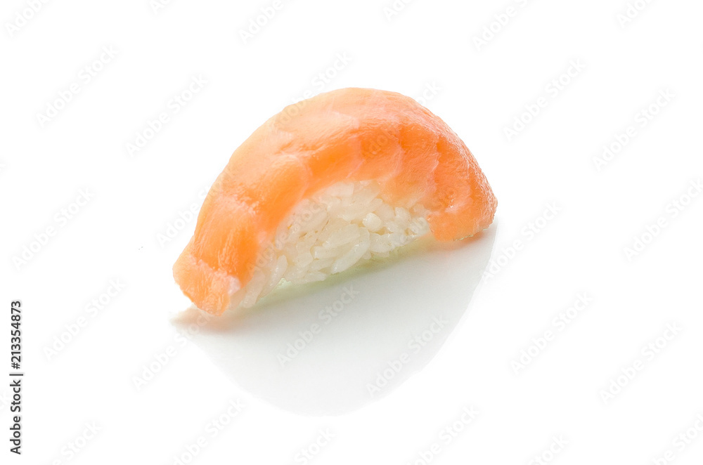 Sushi - ama Ebi Nigiri on a white Sushi - ama Ebi Nigiri on a white