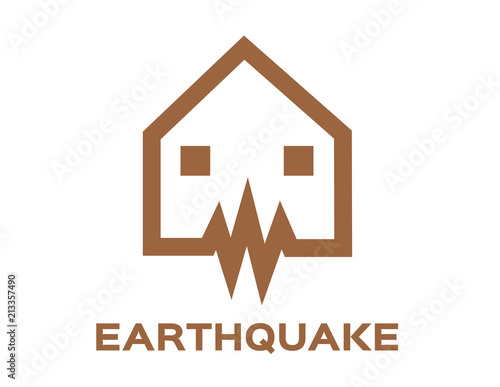 earthquake wave icon vector illustration