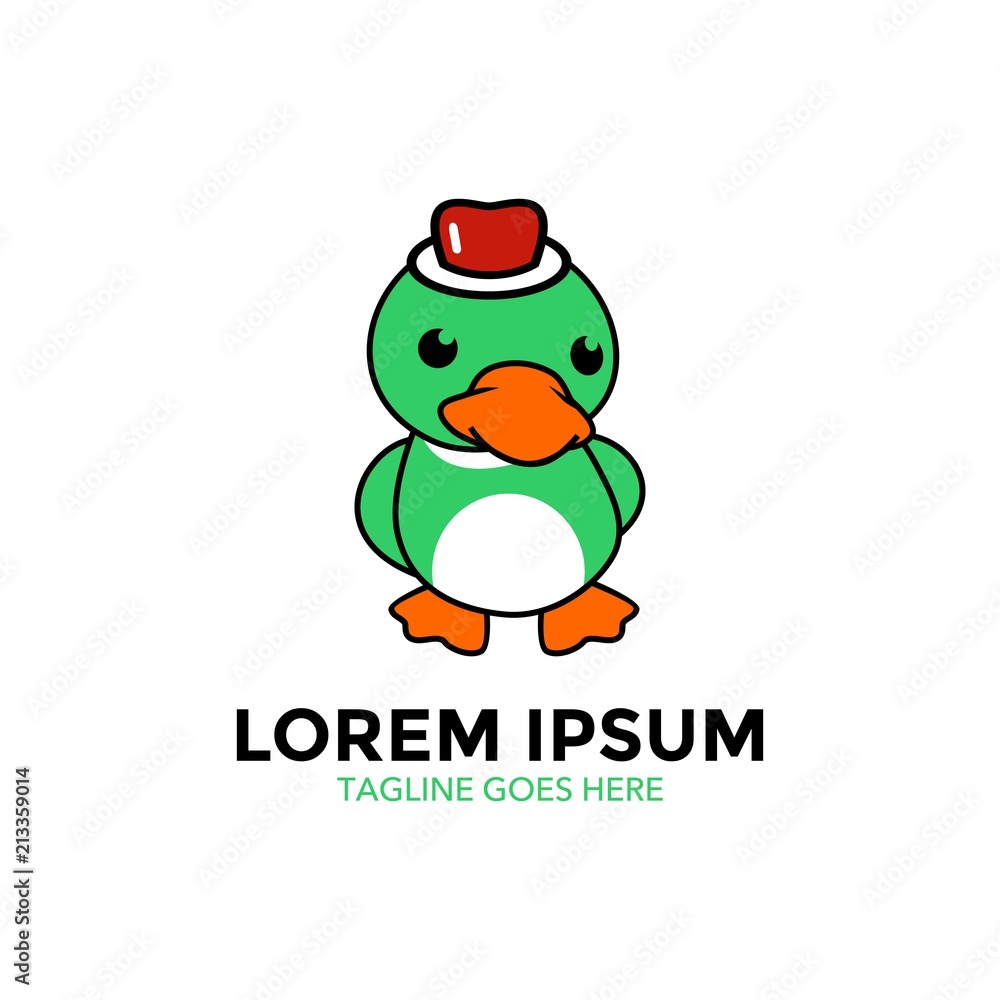 Unique duck logo template. vector. editable. simple shape. minimalist color. memorable Unique duck logo template. vector. editable. simple shape. minimalist color. memorable