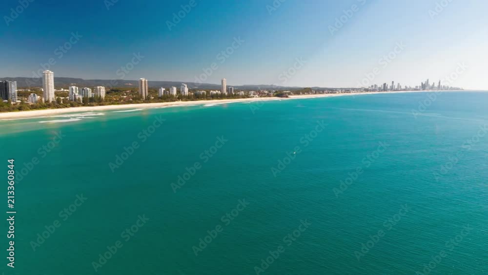 Aerial view of Burleigh Heads - surfing beach on the Gold Coast, Australia Aerial view of Burleigh Heads - surfing beach on the Gold Coast, Australia