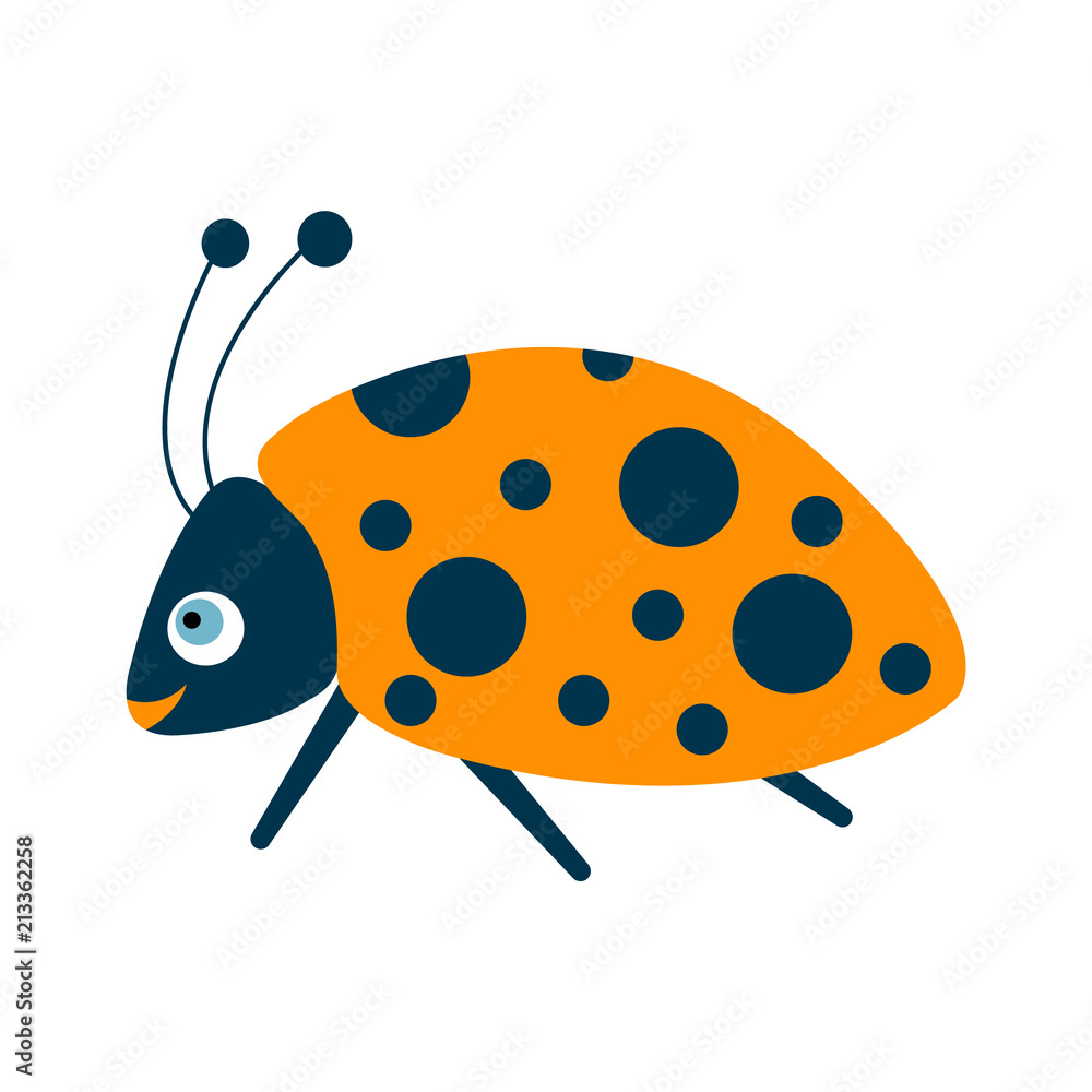 Obraz premium Yellow blue ladybug