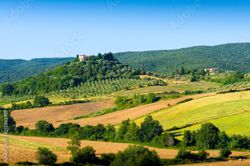 Typical tuscan country panorama near Massa Marittima  GR   Italy