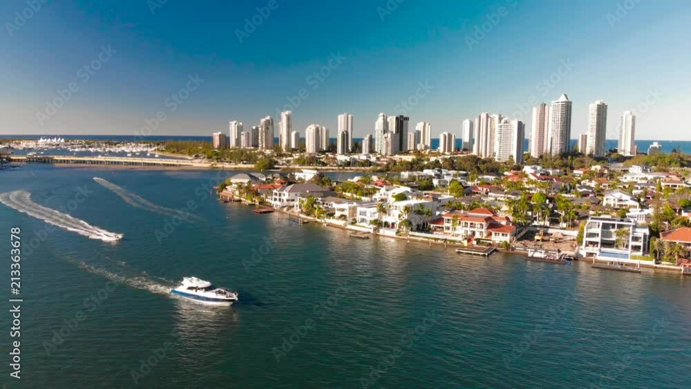 Aerial view of Surfers Paradise and Southport, Gold Coast, Australia Aerial view of Surfers Paradise and Southport, Gold Coast, Australia