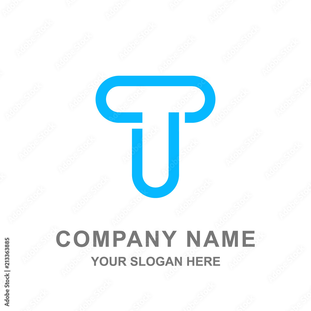 Letter T Hexagon Technology  Logo Vector 