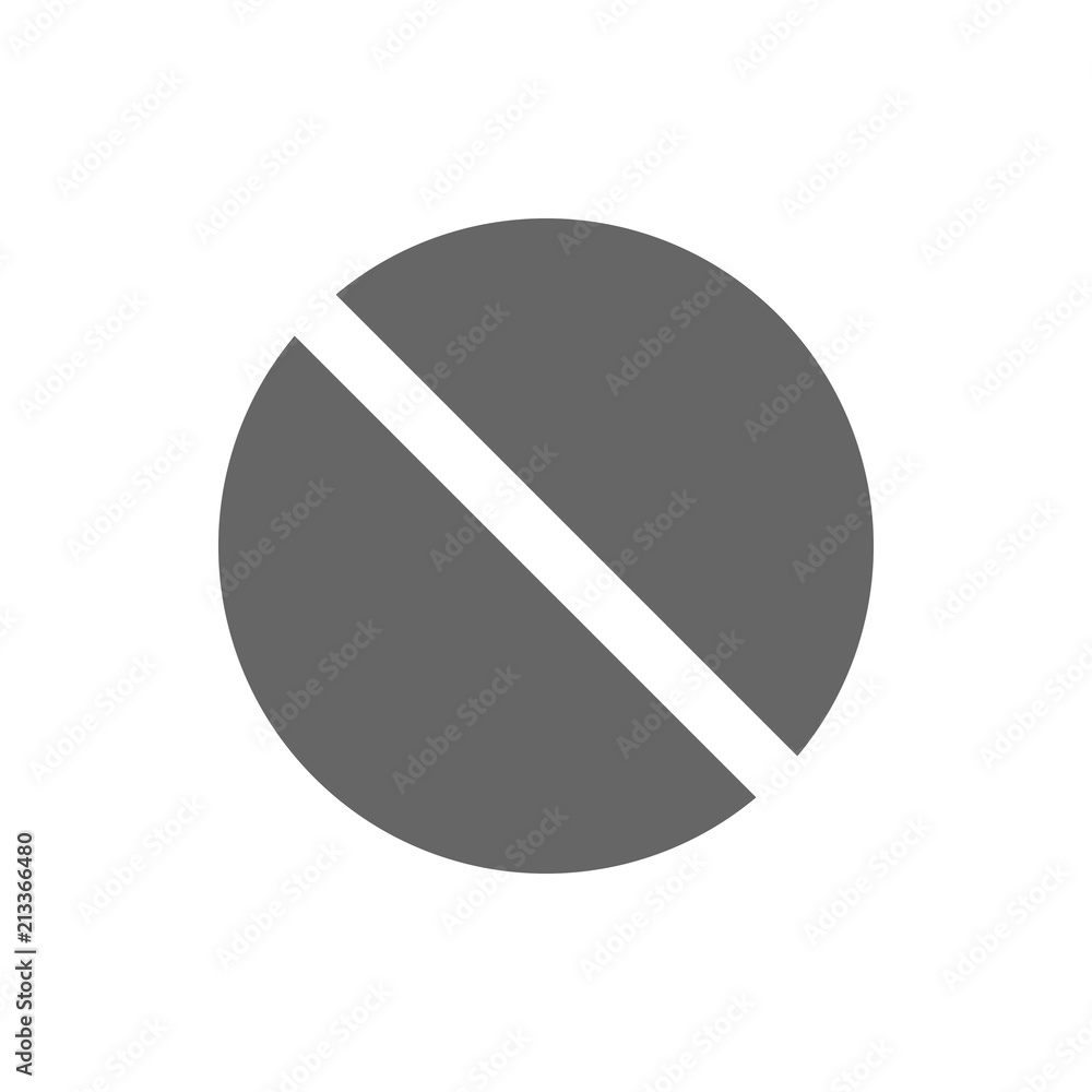 Round pill. Vector icon.