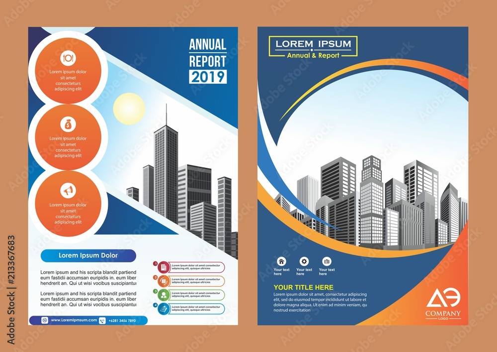 abstract cover and layout for presentation and marketing
