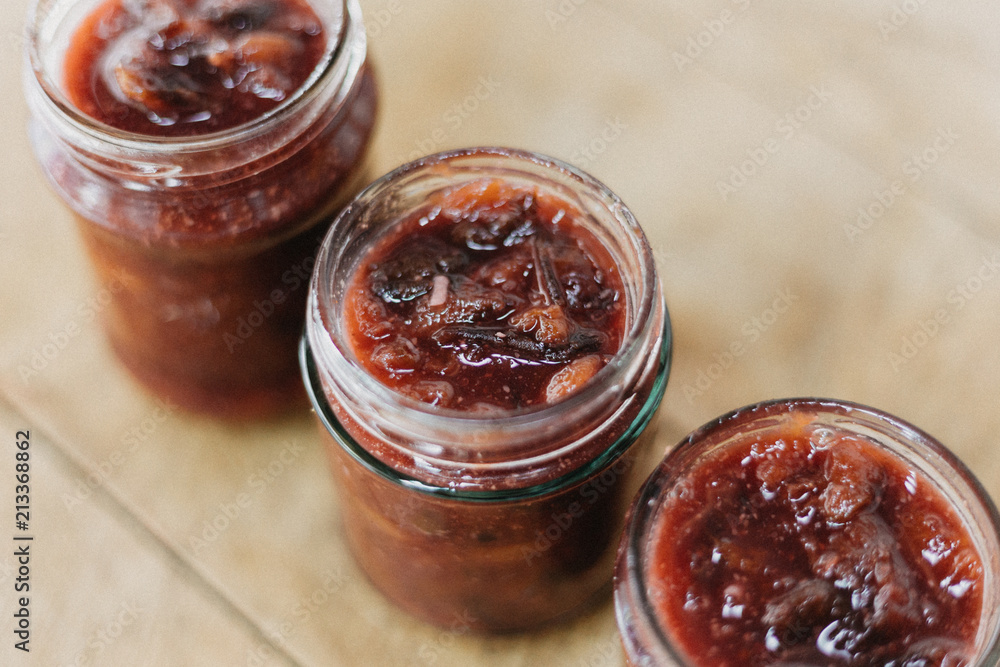 Fresh pear chutney making. Image with high detail and shallow depth of field fitting to recipes and books Fresh pear chutney making. Image with high detail and shallow depth of field fitting to recipes and books