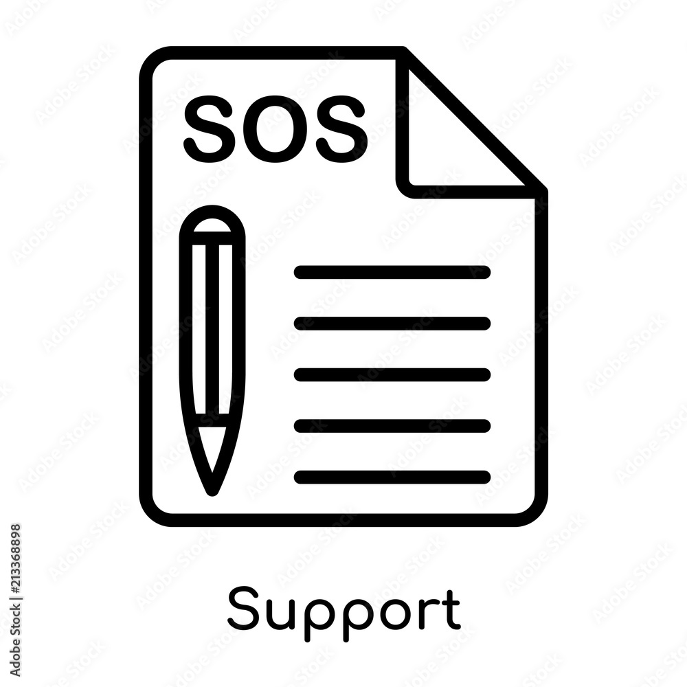 Support icon vector sign and symbol isolated on white background, Support logo concept Support icon vector sign and symbol isolated on white background, Support logo concept