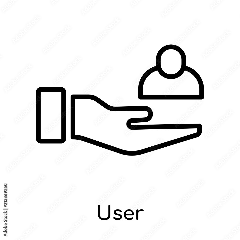 User icon vector sign and symbol isolated on white background, User logo concept User icon vector sign and symbol isolated on white background, User logo concept