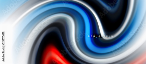 Fluid liquid mixing colors concept on light grey background, curve flow, trendy abstract layout template for business or technology presentation or web brochure cover, wallpaper