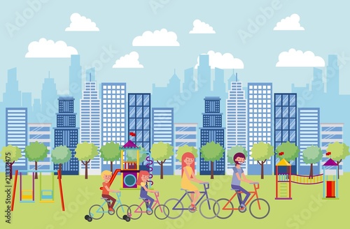 people park and city