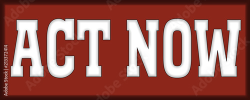act now Logo Stamp Icon