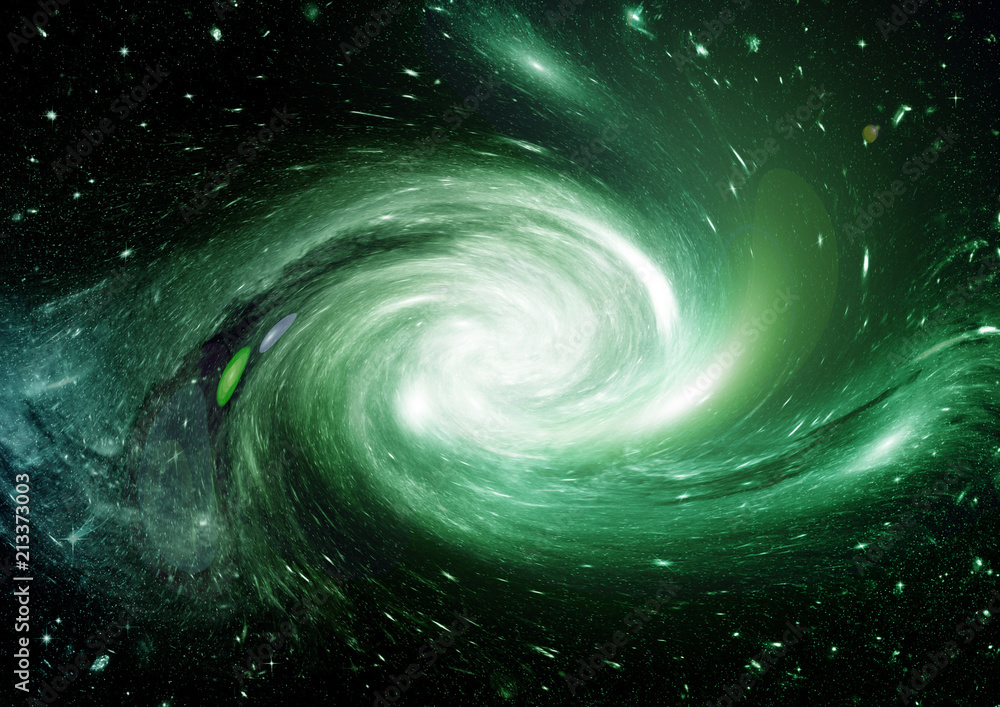 Stars, dust and gas nebula in a far galaxy Stars, dust and gas nebula in a far galaxy