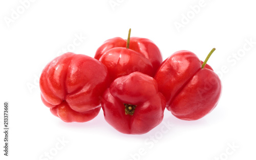 Obraz na plátne Fresh organic cherry isolated on white background
