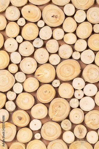 Log pile wood cut pattern decorative background