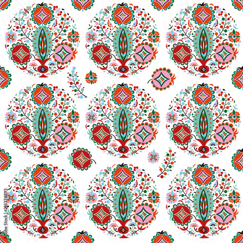Seamless pattern flower vase