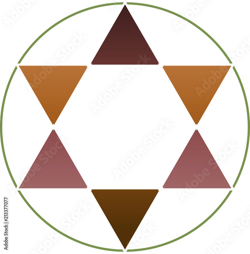 Middle age islamic sign with middle age color schema overlapped
