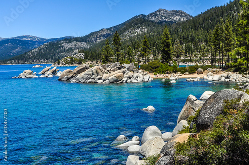 A Boulder Strewn Beach on Lake Tahoe's Nevada Side