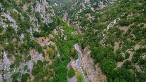 Peloponnese mountains aerial view, Greece