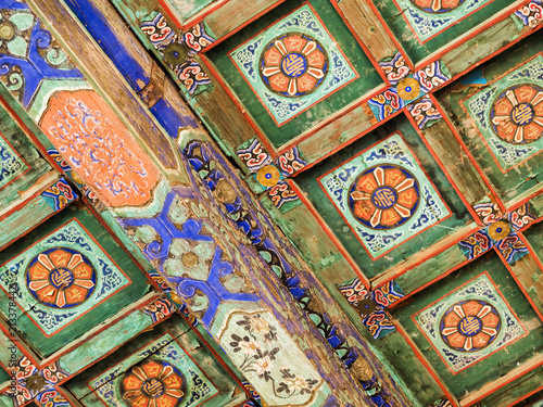 Temple of Heaven roof ornament in detail, Beijing, China, Asia