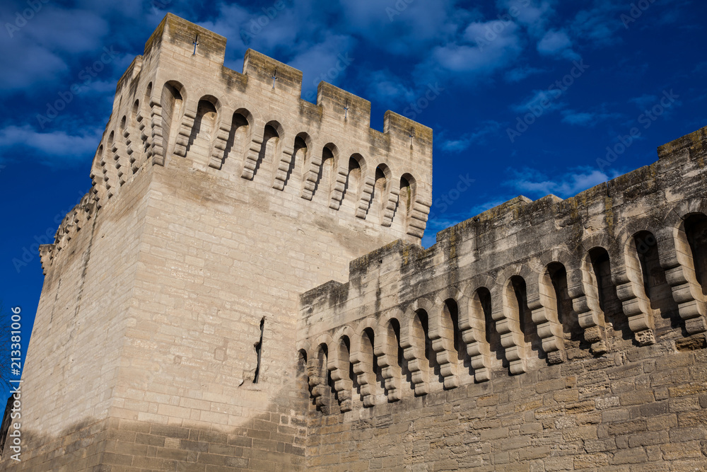 Medieval built Avignon walled city
