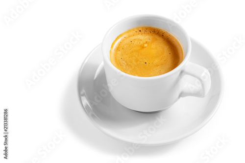 cup coffee isolated on a white background