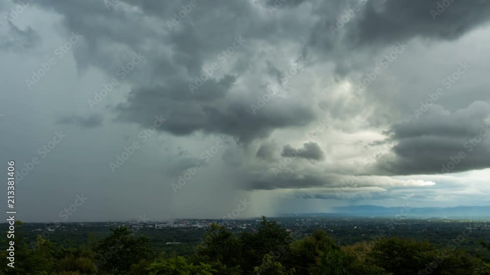 Timelapse Storm Sky clouds with the rain Timelapse Storm Sky clouds with the rain