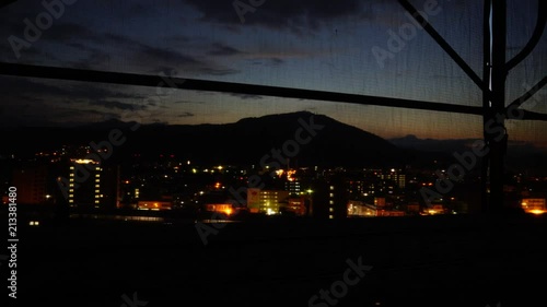 Wallpaper Mural Sunset timelapse of Sapporo through scaffolding Torontodigital.ca