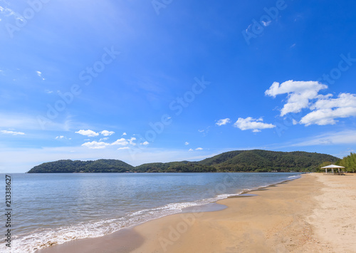 Sunny sea at Hat Laem Sing beach in Chanthaburi, east of Thailand