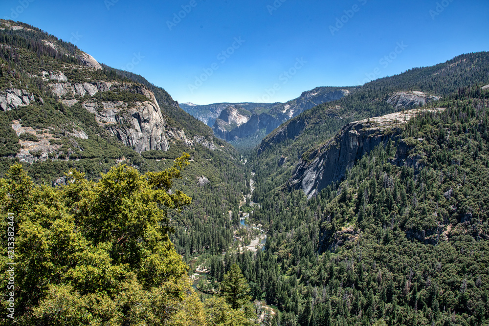 Valley view of Yosemite National Park, California.