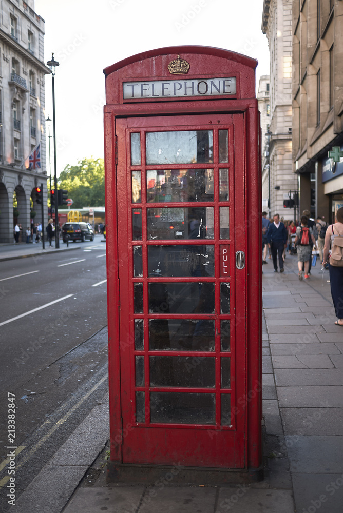 London, United Kingdom - June 26, 2018 : The red telephone box London, United Kingdom - June 26, 2018 : The red telephone box