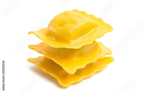 Italian ravioli isolated