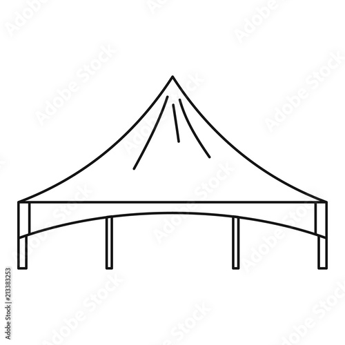 Festival tent icon. Outline illustration of festival tent vector icon for web design isolated on white background