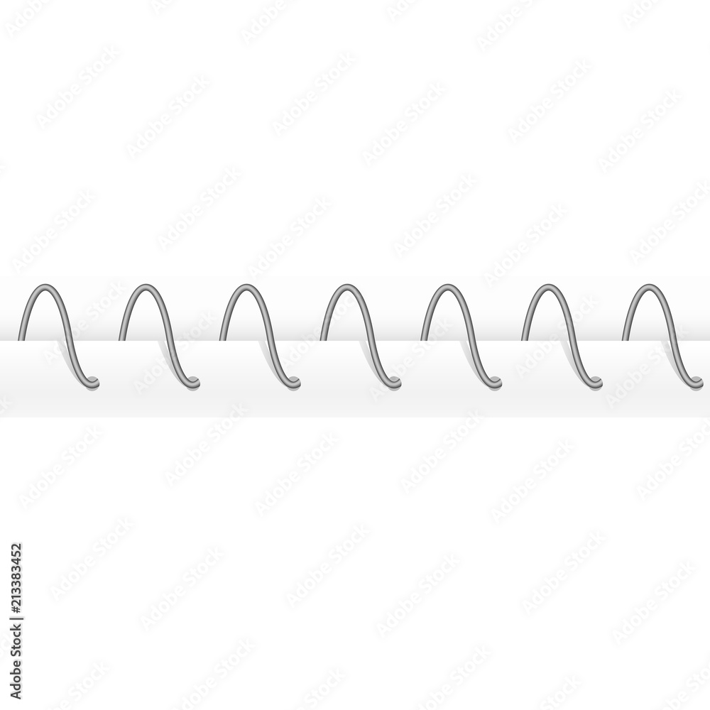Vecteur Stock Notebook spiral wire - binder border design line | Adobe Stock
