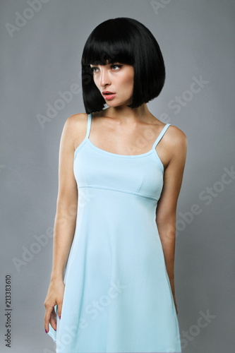 Girl model with black hair © Dmytro
