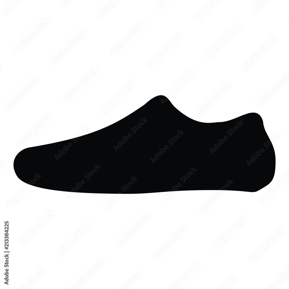 A black and white silhouette of a trainer A black and white silhouette of a trainer