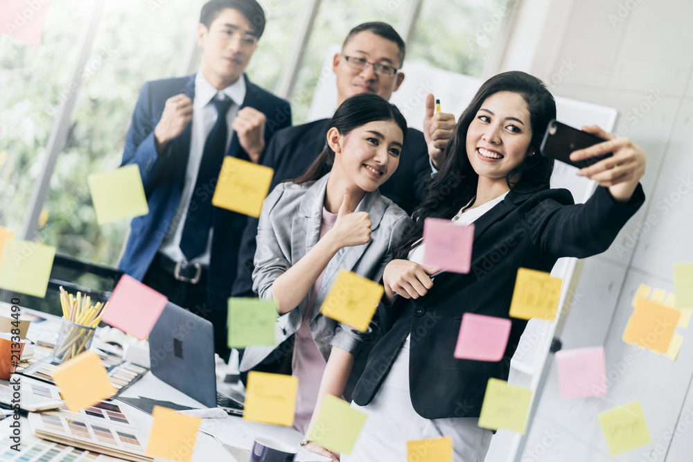 successful business teamwork brainstrom meeting with paper note in meeting room office background successful business teamwork brainstrom meeting with paper note in meeting room office background