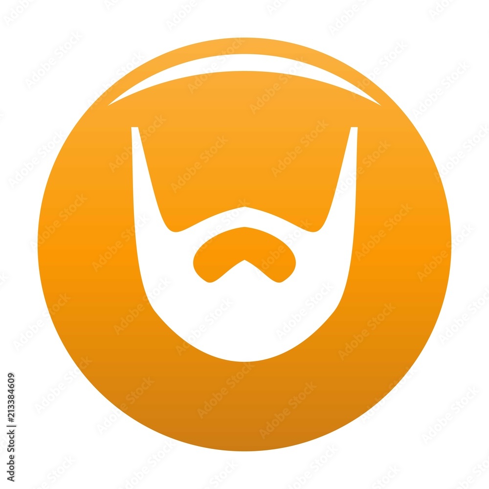 Neat beard icon. Simple illustration of neat beard vector icon for any design orange Neat beard icon. Simple illustration of neat beard vector icon for any design orange
